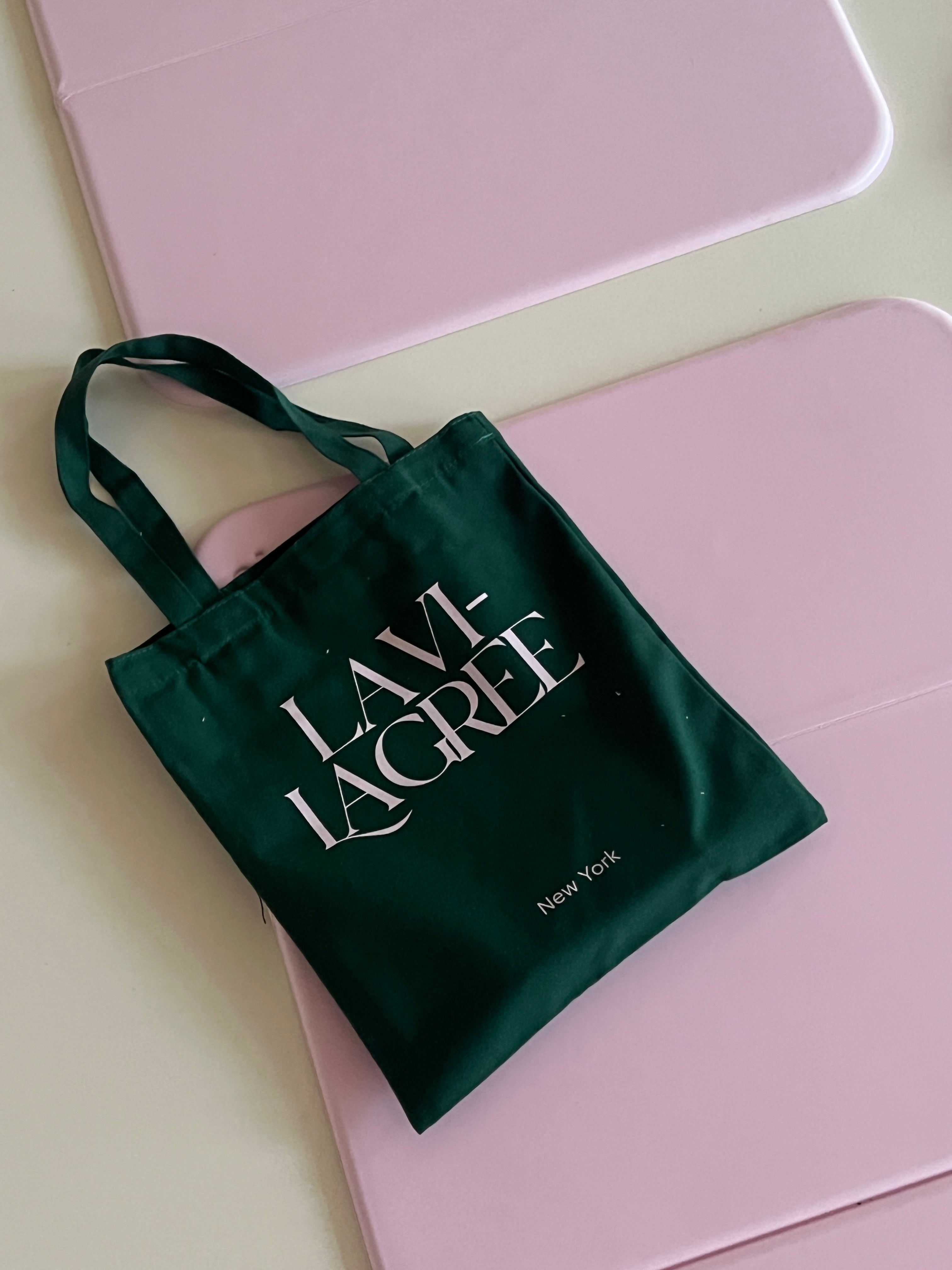 Green and Pink Canvas Bag