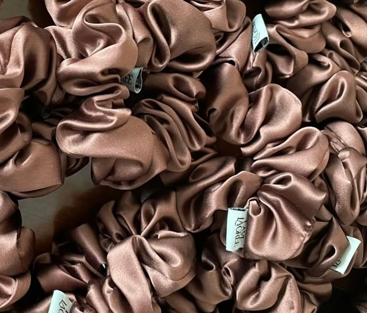 Espresso Satin Scrunchie